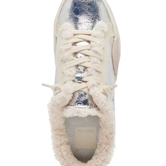 Dolce Vita Silver and Cream Sneakers - Picture 6 of 12